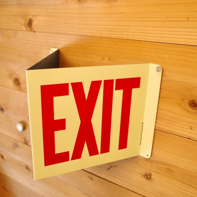 [Made in USA] EXIT サイン 看板 アメリカ 米軍放出品 Made in USA] EXIT サイン 看板 アメリカ 米軍放出品