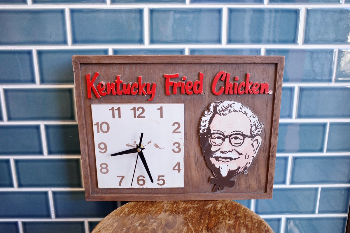 ビンテージ 希少 KFC ケンタッキー カーネルサンダース 時計 壁掛け
