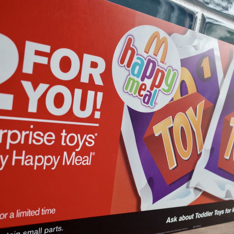 Vintage 2006 Mcdonald's マクドナルド ポスターサイン Happy