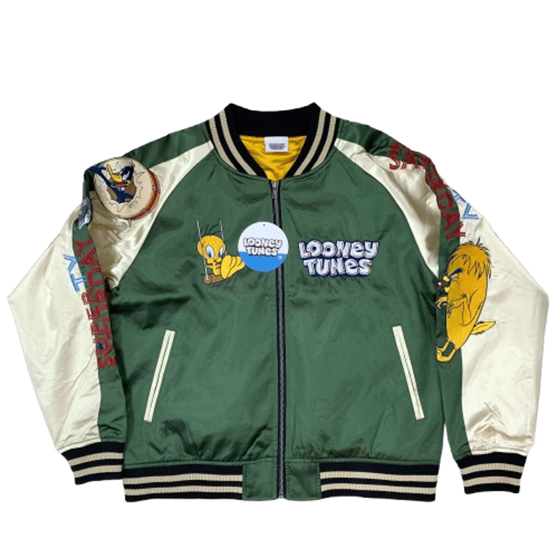 新品 Looney Tunes スカジャン Lサイズ フリーサイズ 刺繍 | Collect
