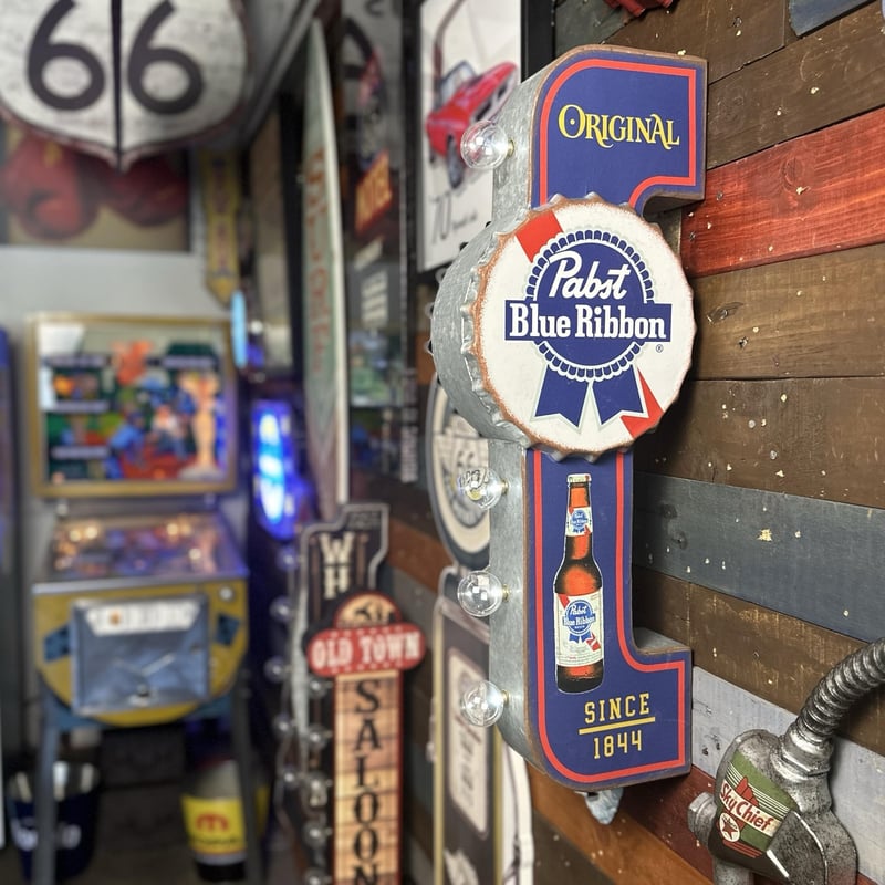 Pabst Blue Ribbon パブストブルーリボン LEDマーキーライト スチール