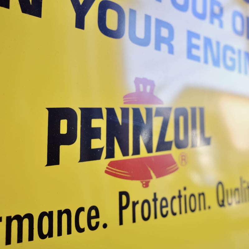デッドストック PENNZOIL ペンズオイル 看板 プラスチック アメリカ製