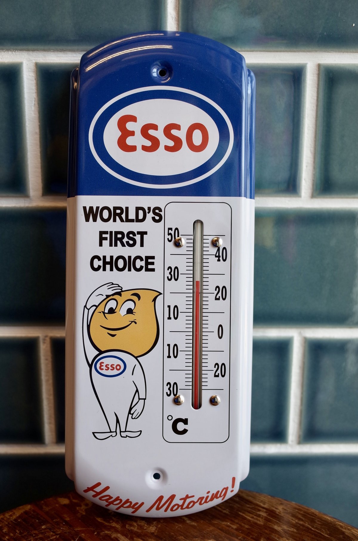 ESSO BOY エッソボーイ MOTOR OIL 温度計 サーモメーター 看板