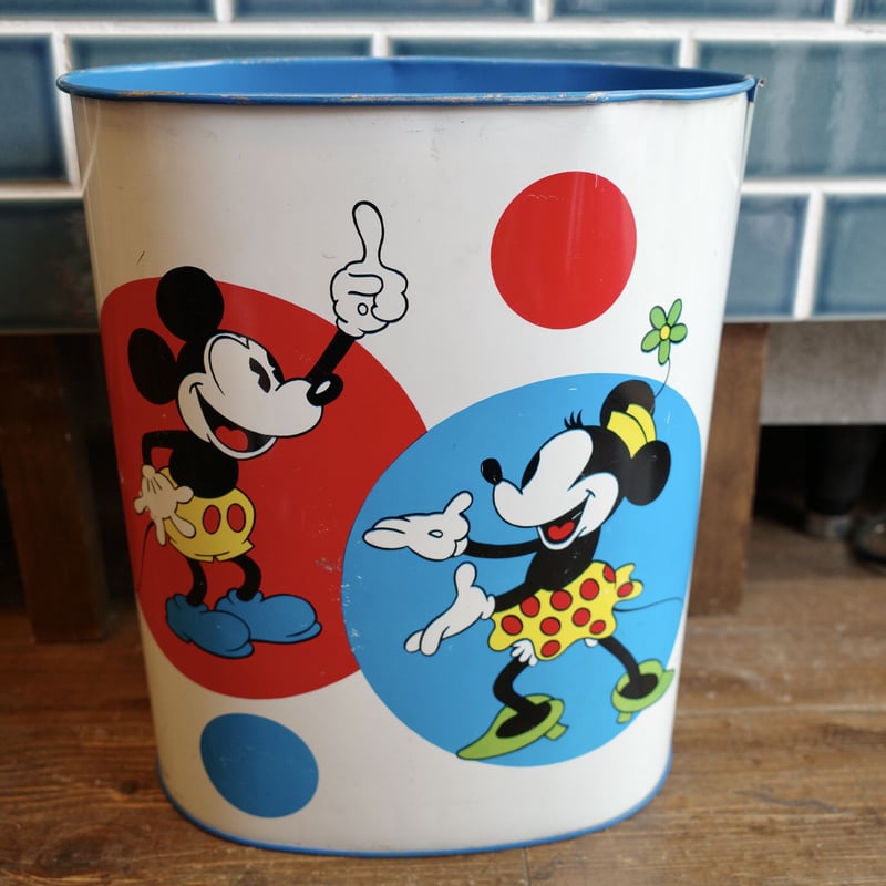 希少！ディズニー　ゴミ箱　昔　ミッキー　ミニー　ドナルド　グーフィー　プルート 希少！ディズニーゴミ箱昔ミッキーミニードナルドグーフィープルート