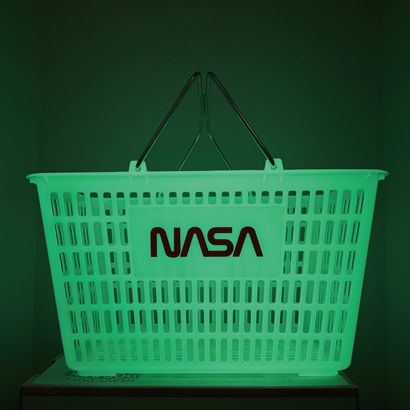 NASA 蓄光ショッピングバスケット（新品未使用品） 新品 NASA 蓄光 ショッピングバスケット かご 収納 アメリカ USA