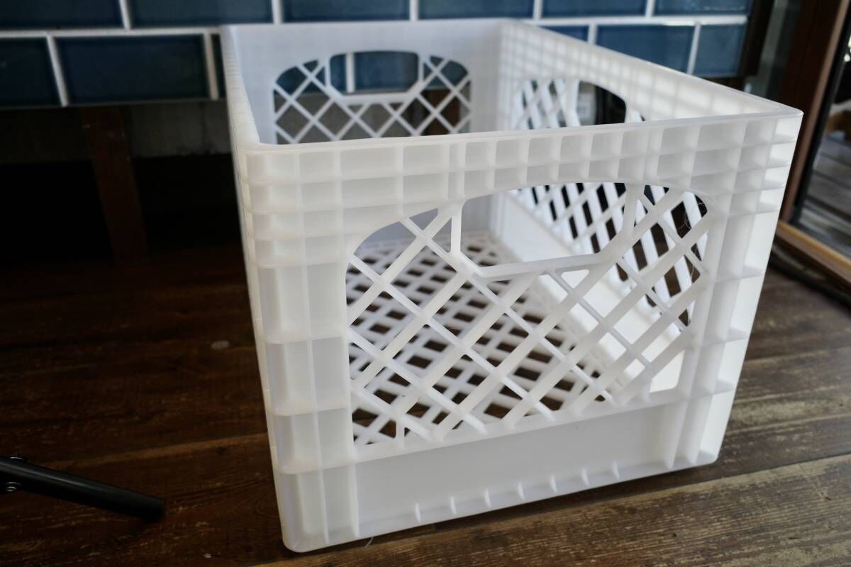 vintageUSA milk crate ミルククレート AS MILK CRATE ミルククレート Lサイズ WHITE ボックス 箱 棚 アメリカ