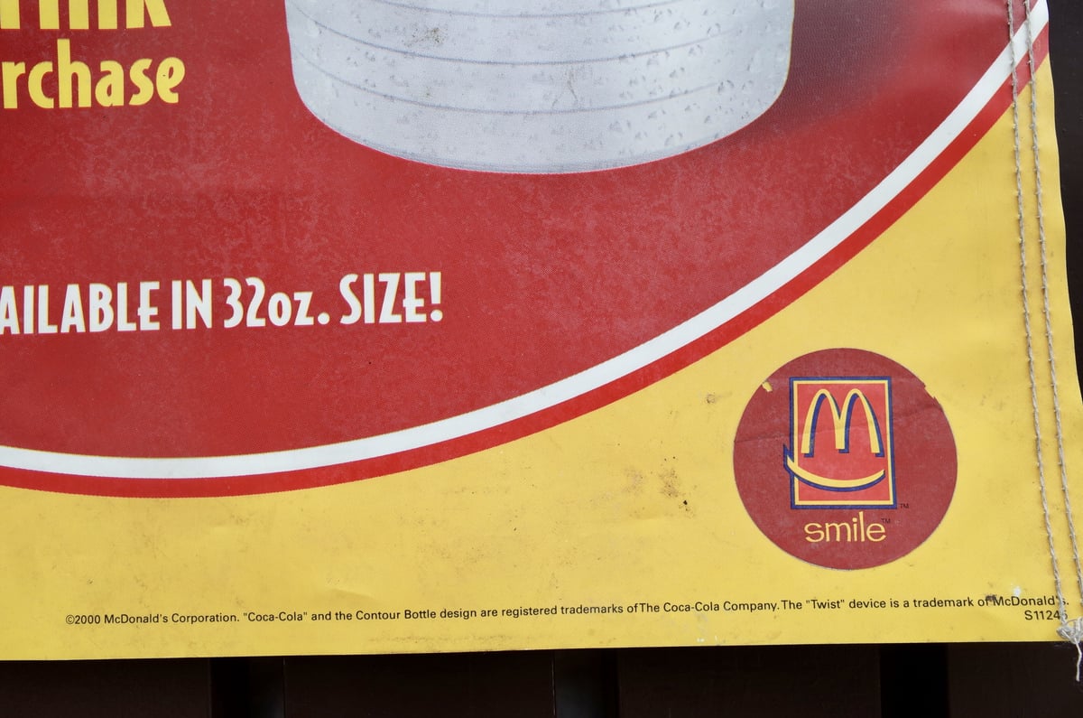 Vintage Mcdonald's マクドナルド ショップバナー Get It Go |