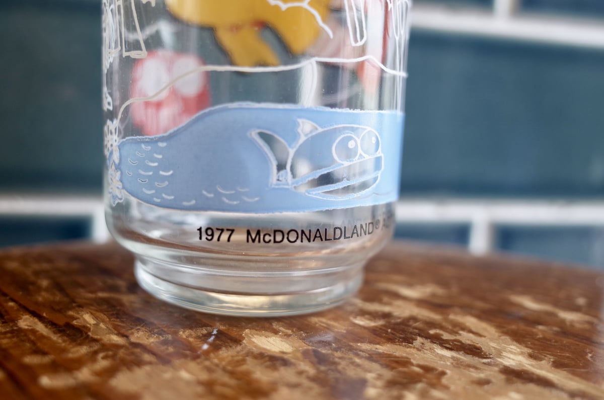 70's ビンテージ レア柄 Mcdonald's マクドナルド グラス アメリカ製