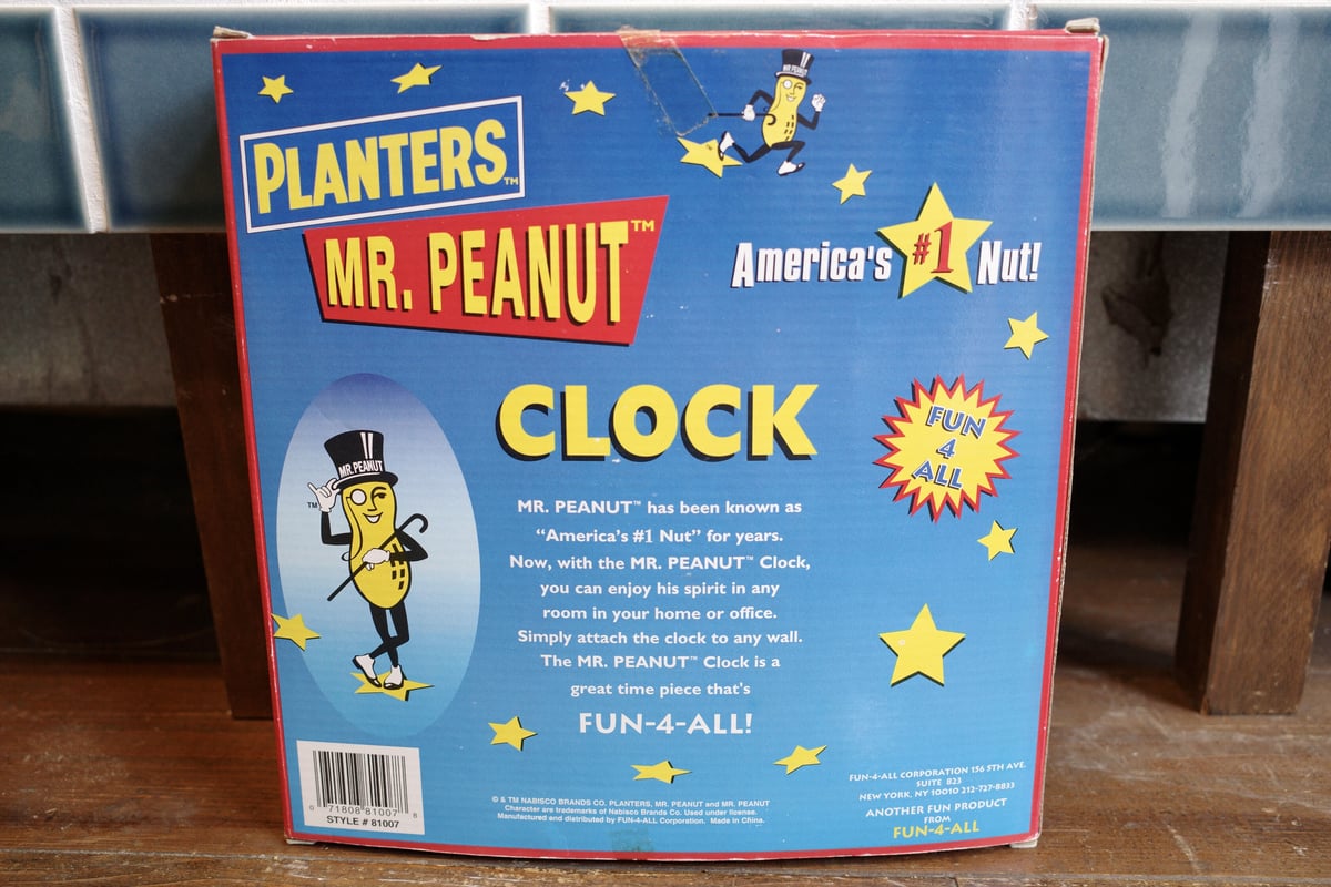 デッドストック Mr Peanuts ミスターピーナッツ 時計 壁掛け 世田谷 
