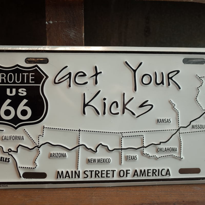 Route66 ルート66 ナンバープレート エンボスサイン 看板 アメリカ