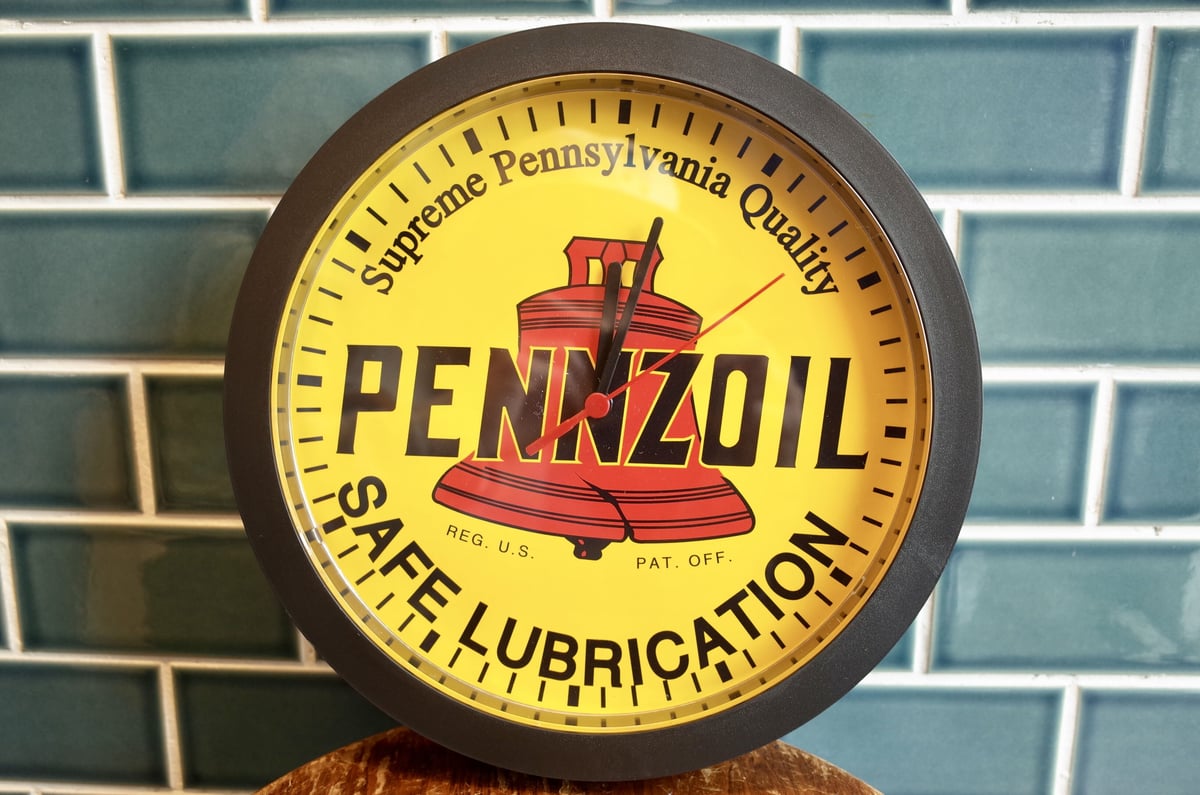ペンゾイル ペンズオイル PENMZOIL 時計 壁掛け時計 ウォールクロック