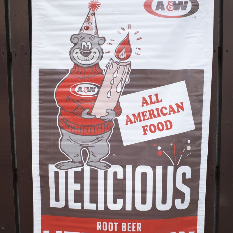 新品 A&W エンダー バナー フラッグ 看板 インテリア ガレージ