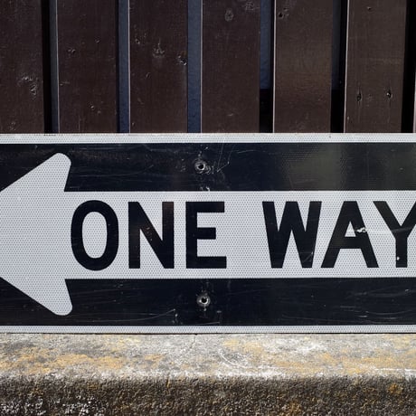 USA ジャンクONE WAY看板 希少大型】ONE WAY アメリカ ヴィンテージ