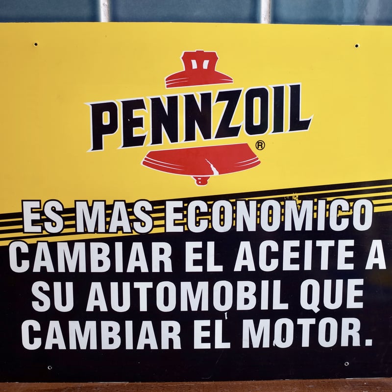 ペンズオイル PENNZOIL 看板 ビンテージ 76cm ガレージ アメリカンヴィンテージ ペンズオイル 看板 ガレージ | メンズ