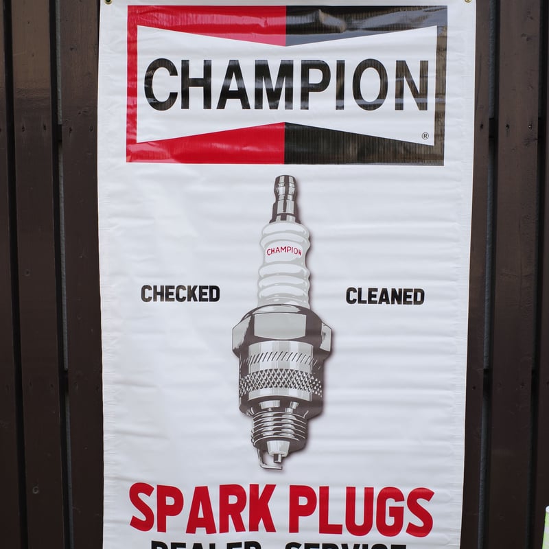 新品 CHAMPION PLUG チャンピオンプラグ バナー フラッグ 看板