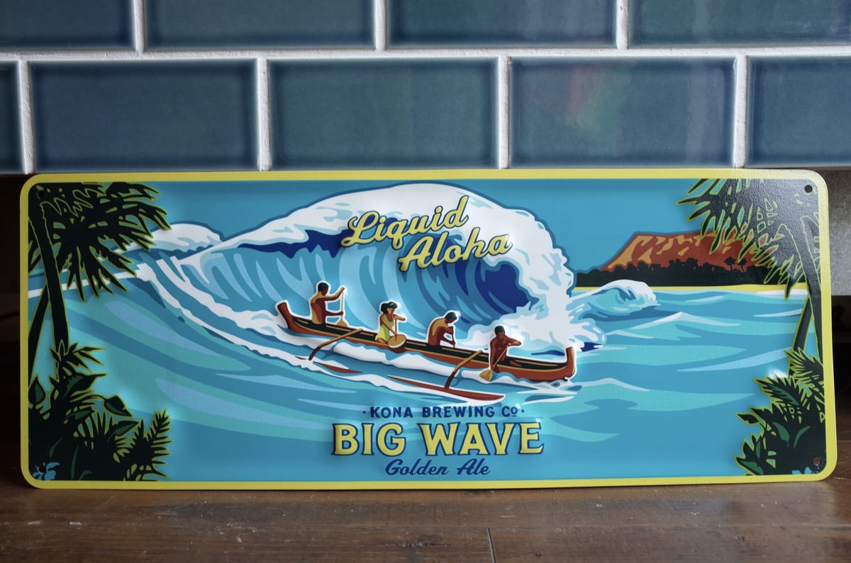 BIGWAVE コナ ビール ハワイ Hawaii 看板 | Collection Market