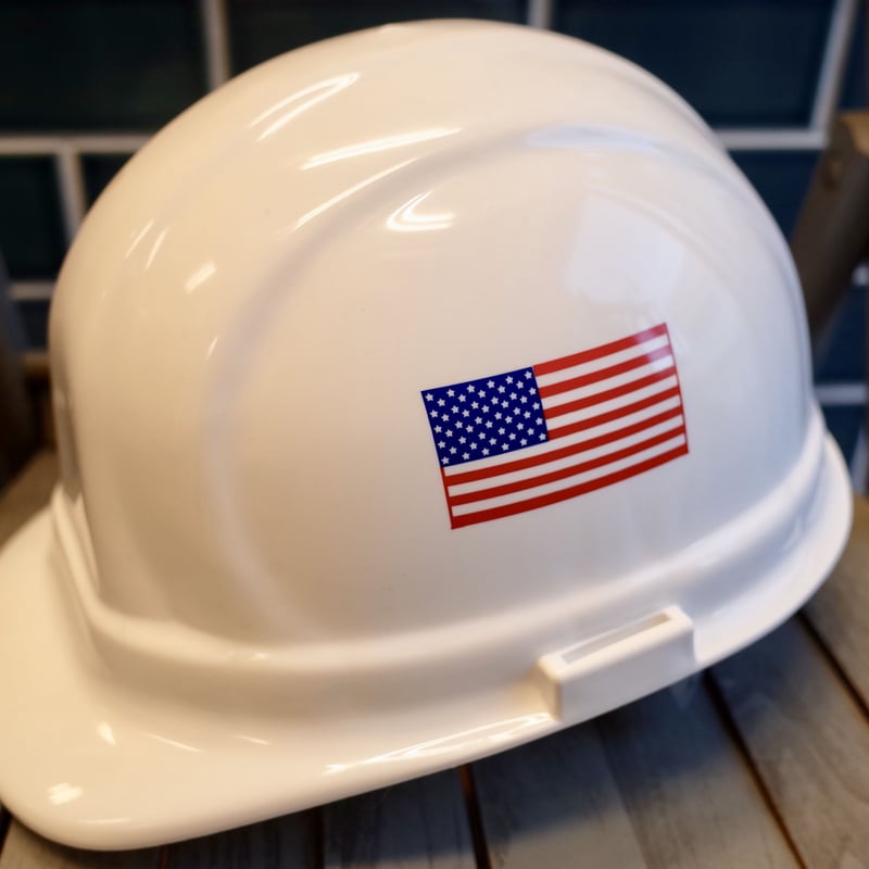 SAFETY HELMET セーフティ ヘルメット アメリカ製 USA アメリカ国旗 |