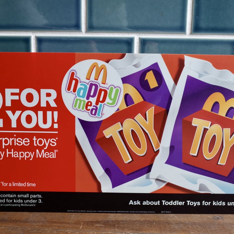 Vintage 2006 Mcdonald's マクドナルド ポスターサイン Happy
