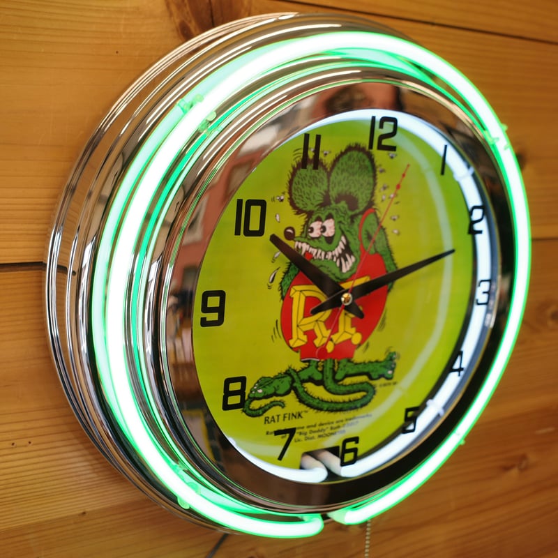 新品 RAT FINK ラットフィンク ネオンクロック 時計 壁掛け アメリカ