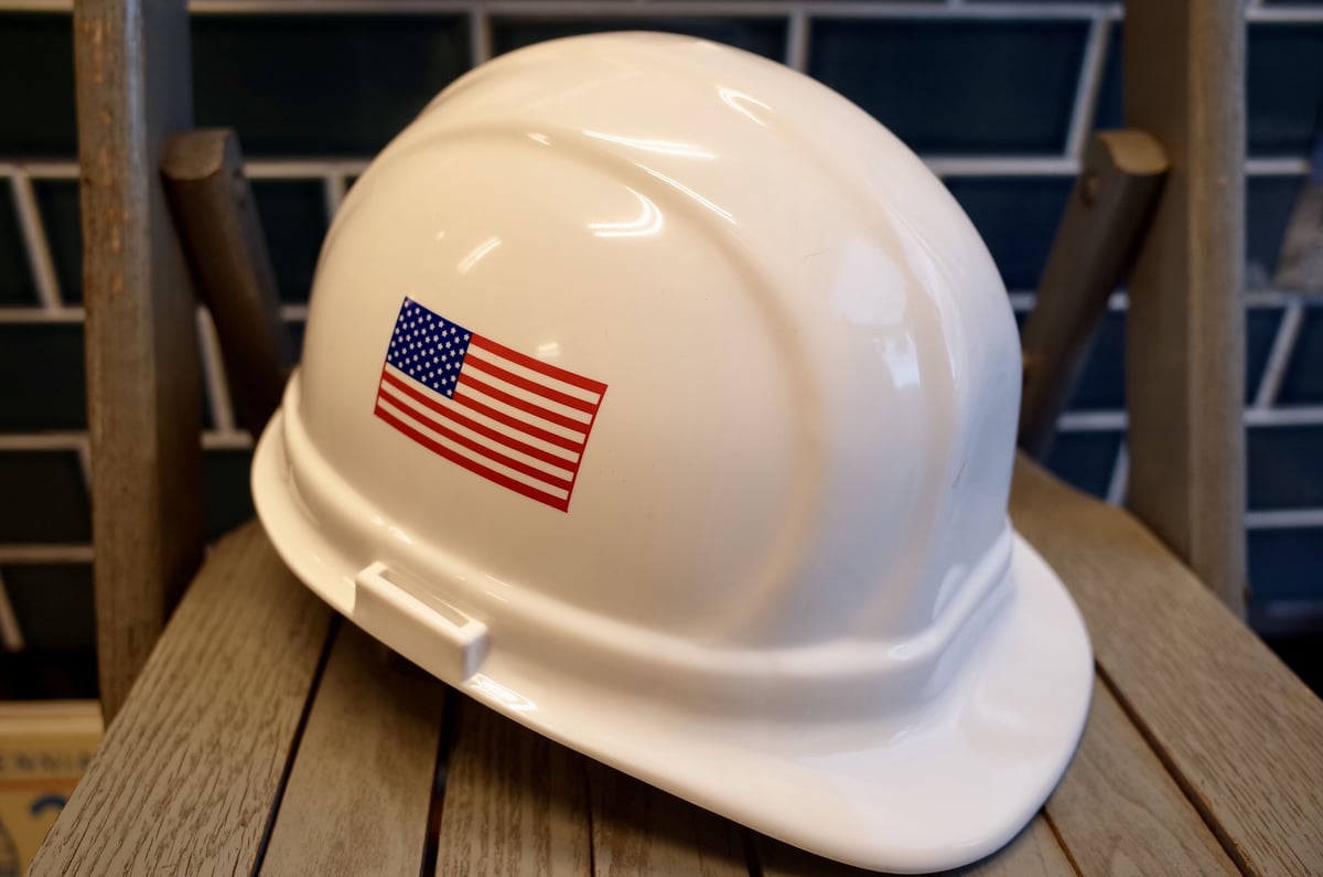SAFETY HELMET セーフティ ヘルメット アメリカ製 USA アメリカ国旗