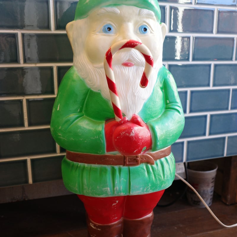 ビンテージ vintage サンタクロース 小人 スタンド ライト X'mas