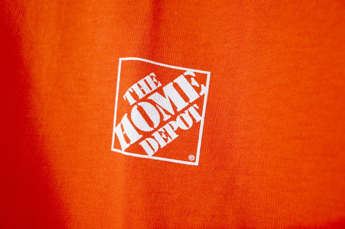 HOME DEPOT ホームデポ Tシャツ ロゴ M アメリカ USA PFS DIY ホームセンター