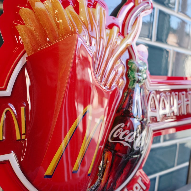 ビンテージ マクドナルド Mcdonald's 立体看板 コカコーラ 大
