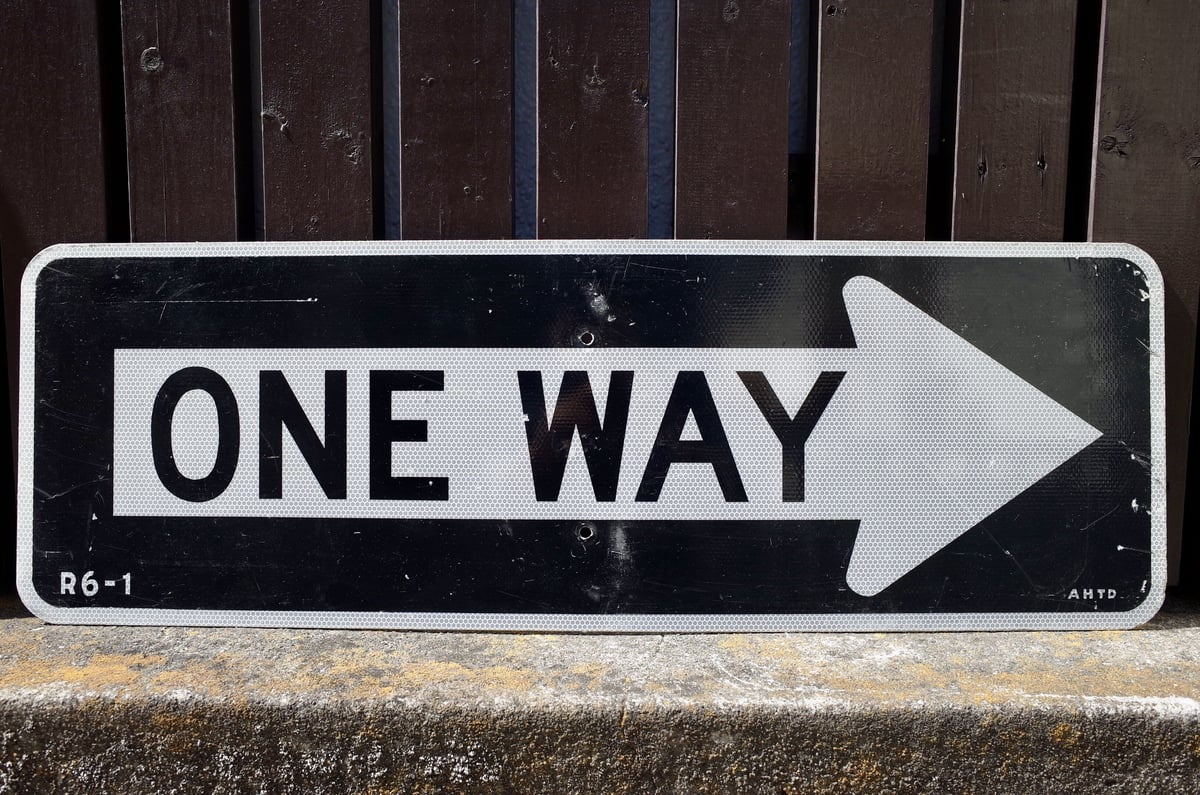 ビンテージ ONE WAY ワンウェイ ロードサイン 看板 アメリカ製