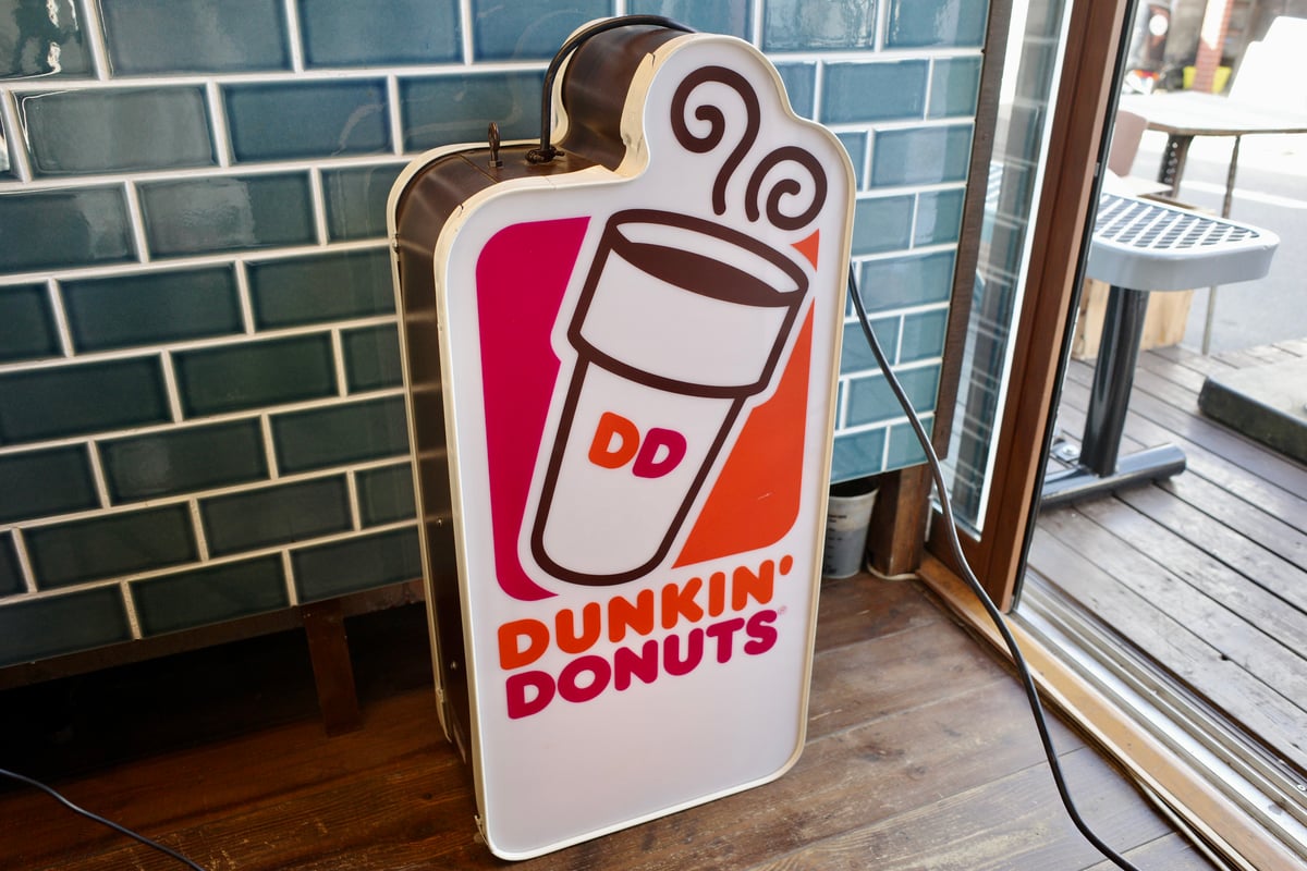 ビンテージ DUNKIN' DONUTS ダンキンドーナツ ライトサイン 看板 照明 両面タイプ アメリカ製 企業ロゴ USA