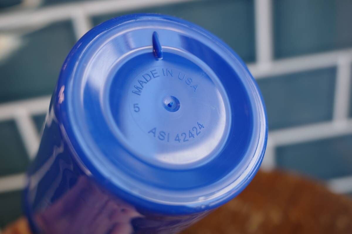 新品 SPAM スパム BLUE プラスチックカップ アメリカ製 キッチン