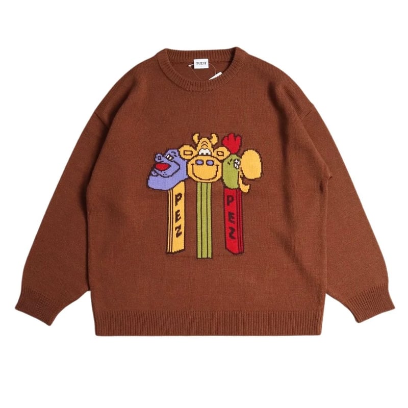 新品 PEZ ディスペンサー ジャガードニット セーター