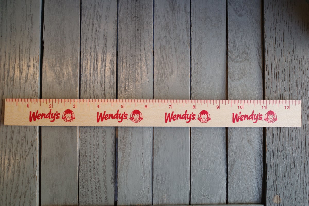 アメージングタイランド・グランドセール 新品 Wendy's ウェンディーズ WOOD RULER 定規 インチ 文房具 定規・巻尺・コンパス