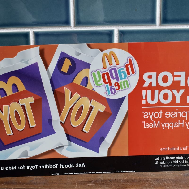 Vintage 2006 Mcdonald's マクドナルド ポスターサイン Happy