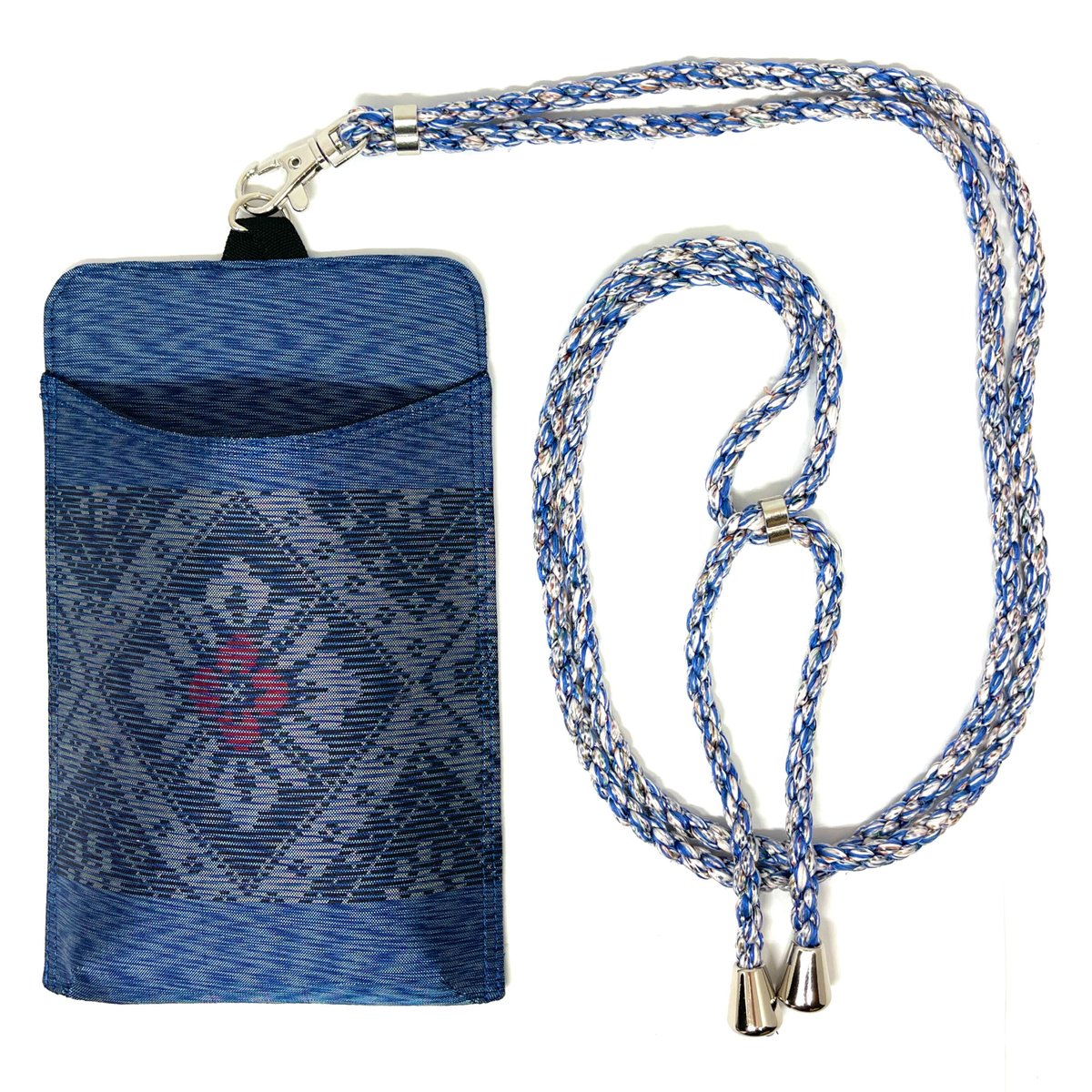 ネックストラップ大島紬と印伝調 ネックストラップ大島紬と印伝調