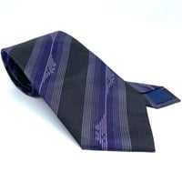 大島紬ネクタイ（桜島柄/青紫）