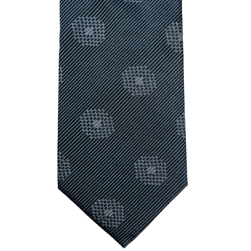 大島紬ネクタイ（HANABI / ターコイズブルー） | 藤絹織物株式会社