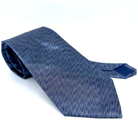 大島紬ネクタイ　（無地/ブルー）