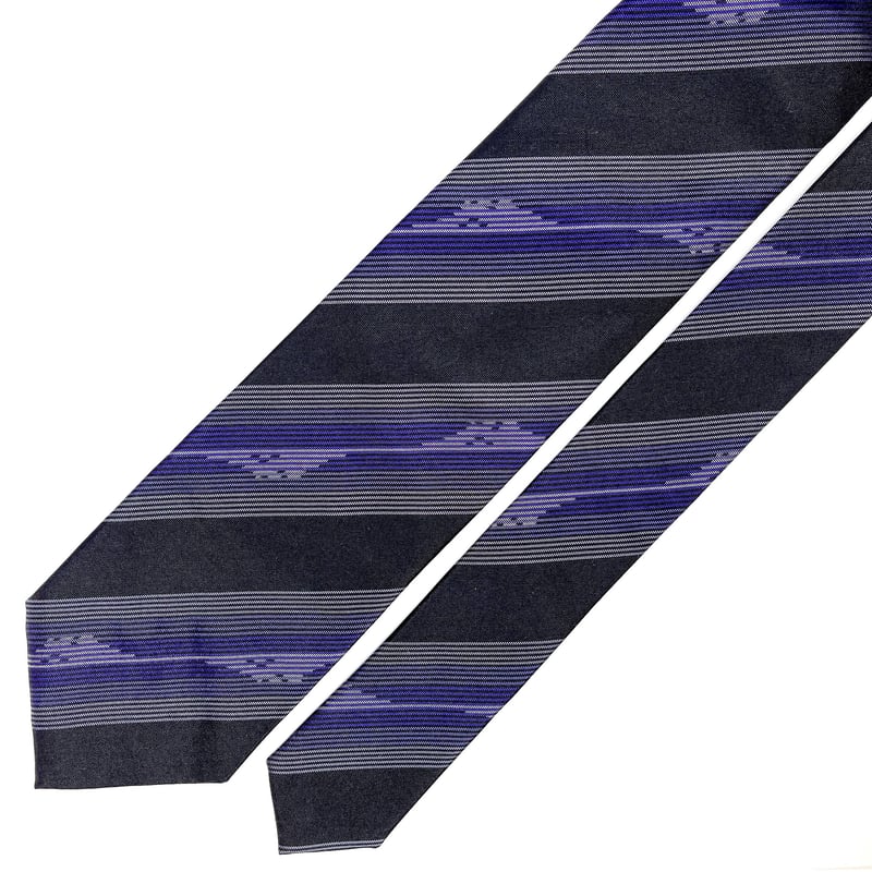 大島紬ネクタイ（桜島柄/青紫） | 藤絹織物株式会社