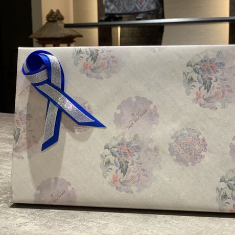 大島紬ネクタイ　（無地/ブルー）