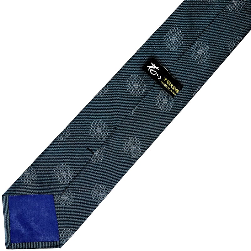 大島紬ネクタイ（HANABI / ターコイズブルー） | 藤絹織物株式会社