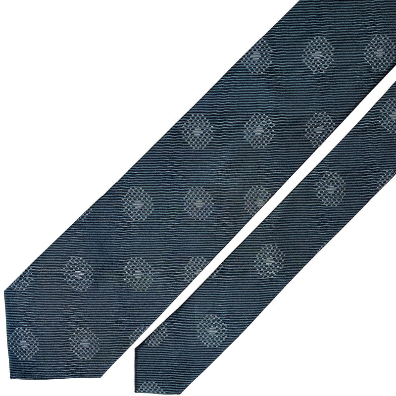 大島紬ネクタイ（HANABI / ターコイズブルー） | 藤絹織物株式会社