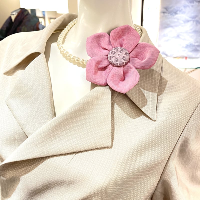 コサージュ（花/ピンク）【C-10】 | 藤絹織物株式会社