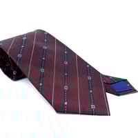 大島紬ネクタイ　（鎖（くさり）柄/レッド）