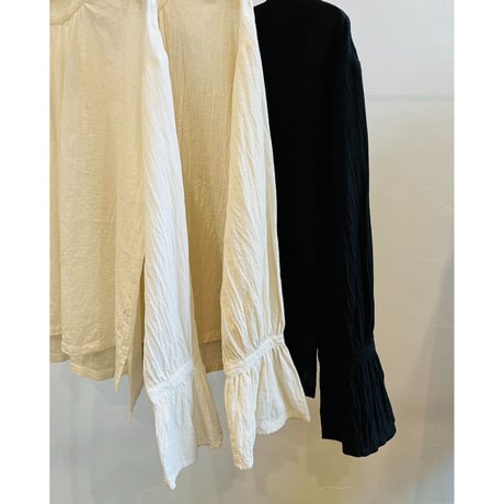 miho umezawa voile washer gathered blouse
