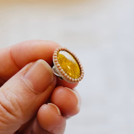 Reflect gold  pierce / earrings