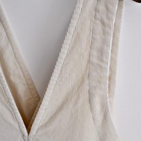 miho umezawa 14W corduroy salopette pants ivory　medium