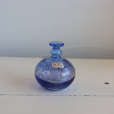 Kosta Boda miniture vase  blue x purple