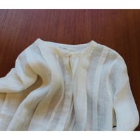 miho umezawa crinkle linen randam tuck blouse