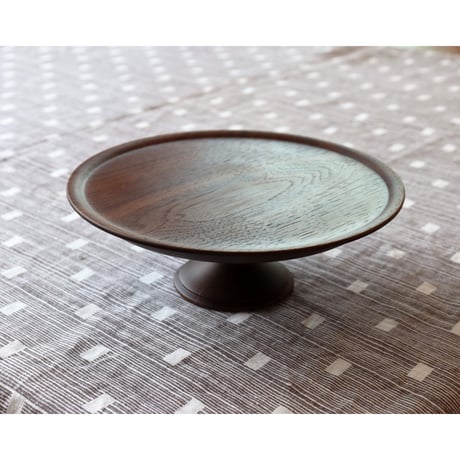 Decor cake stand walnut M