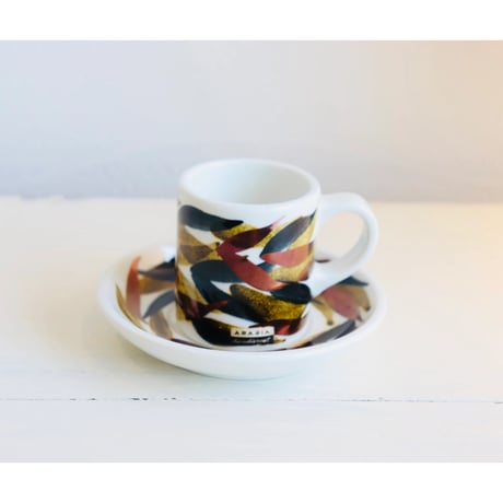Arabia handpainted demitasse cup&saucer 2set